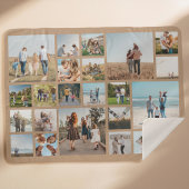 Moderne 23 fotocollage sherpa deken