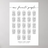 Moderne 23 tafels Onze favoriete mensen Zitplaatsk Poster (Voorkant)