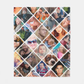 Moderne 24-fotocollage fleece deken (Voorkant)