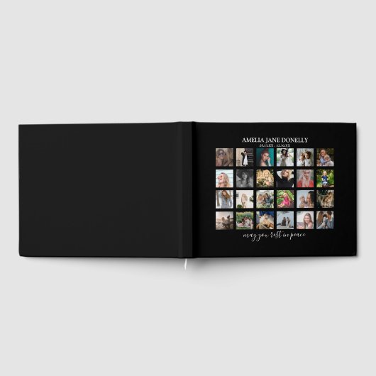 Moderne 24-fotocollage gastenboek (Volledig)
