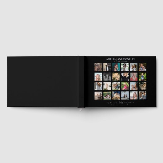 Moderne 24-fotocollage gastenboek (Volledig)
