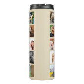 Moderne 24-reeks fotocollage met Initiaal Thermosbeker (Achterkant)