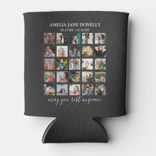 Moderne 25-fotocollage | Memorial Blikjeskoeler (Voorkant)