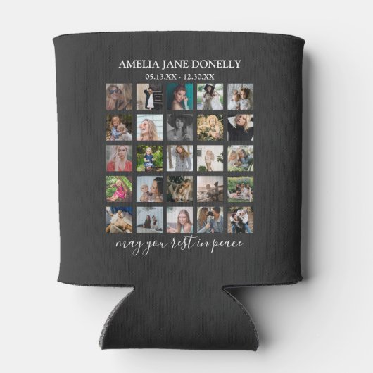 Moderne 25-fotocollage | Memorial Blikjeskoeler (Achterkant)