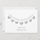 Moderne 25e Silver Wedding Jubileum Uitnodiging (Achterkant)