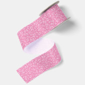 Moderne 25e verjaardag nummer patroon roze/wit satijnen lint (Achterkant)