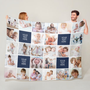 Moderne 26 Aangepast voor fotocollage Fleece Deken