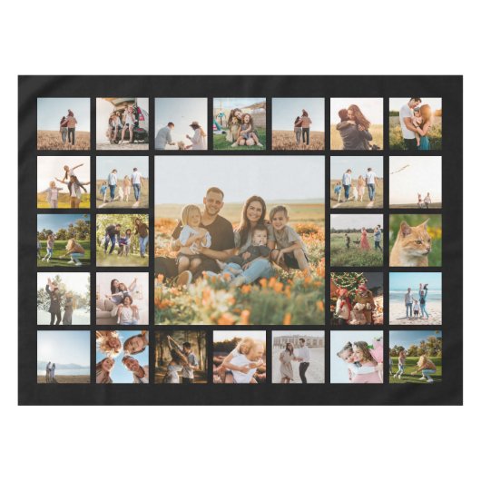Moderne 27 fotocollage tafelkleed (Voorkant (Horizontaal))