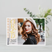 Moderne 2 foto Afstudeer echt folie aankondiging (Staand Voorkant)