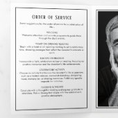 Moderne 2-foto begrafenis / gedenkteken drieluik programma (Binnenzijde eerst)