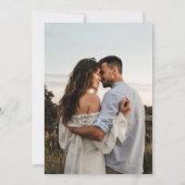 Moderne 2 foto bruiloft Bewaar de datums Save The Date (Achterkant)