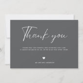 Moderne 2 foto bruiloft dank u kaart (Achterkant)