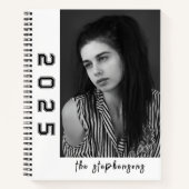 Moderne 2 Foto Collage Gepersonaliseerd Notitieboek (Voorkant)