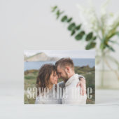 Moderne 2 foto Eenvoudige Minimalistische QR-code Briefkaart (Staand voorkant)