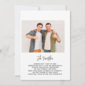 Moderne 2 foto Groomsman Voorstel Aanvraag Kaart (Achterkant)