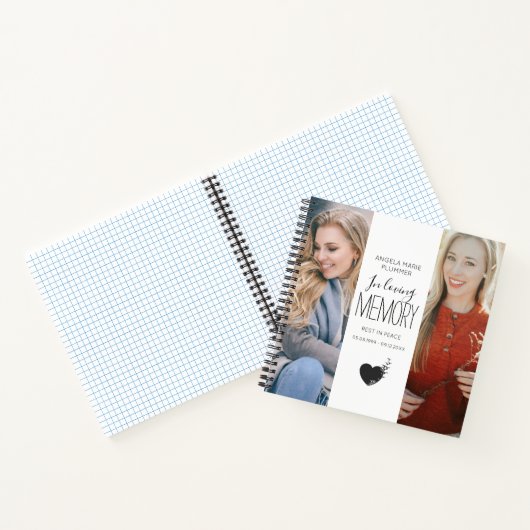 Moderne 2 foto in liefdevol geheugengast notitieboek (Binnen)