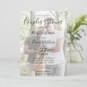 Moderne 2 foto LGBTQ Couples Douche Kaart (Staand voorkant)