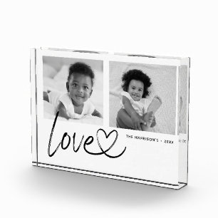 Moderne 2 Foto Liefde Foto Blok