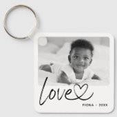 Moderne 2 Foto Liefde Sleutelhanger (Voorkant)