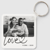 Moderne 2 Foto Liefde Sleutelhanger (Achterkant)