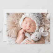 Moderne 2 foto meisje geboorte aankondiging (Achterkant)