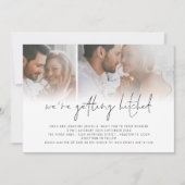 Moderne 2 foto-QR-code die geHitd wordt Kaart (Voorkant)