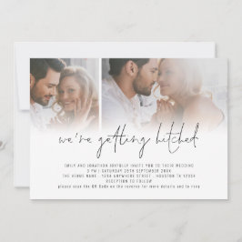 Moderne 2 foto-QR-code die geHitd wordt Kaart