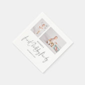 Moderne 2 Foto script eerste verjaardag Servet (Hoek)