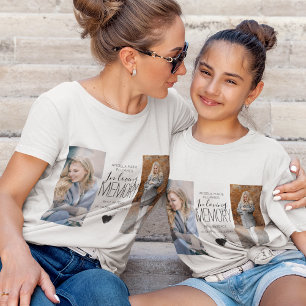Moderne 2 foto ter nagedachtenis tribute t-shirt