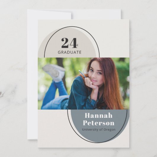 Moderne 2 foto University Slate Arches Aankondiging (Voorkant)