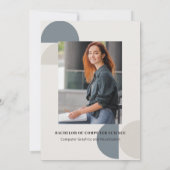 Moderne 2 foto University Slate Arches Aankondiging (Achterkant)