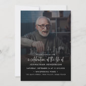 Moderne 2-foto Viering van het Leven Uitnodiging (Voorkant)