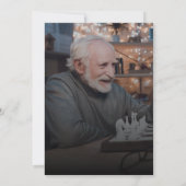 Moderne 2-foto Viering van het Leven Uitnodiging (Achterkant)