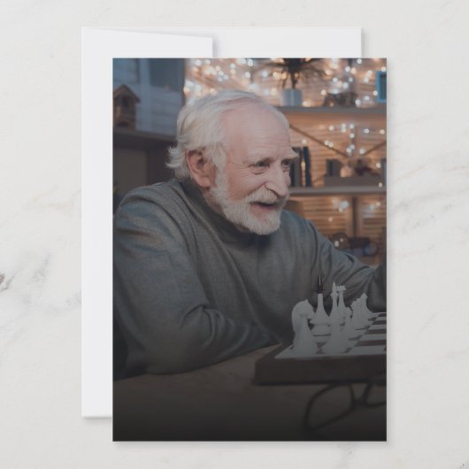 Moderne 2-foto Viering van het Leven Uitnodiging (Achterkant)