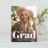 Moderne 2 Foto VIRTUAL Graduation Party Kaart (Staand voorkant)