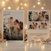 Moderne 2-foto Vrolijk Kerstfeest Feestdagenkaart