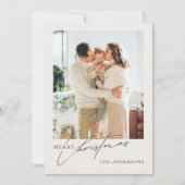 Moderne 2-foto Vrolijk Kerstfeest Feestdagenkaart (Voorkant)