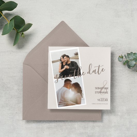 Moderne 2 fotogreep | Aankondiging Verloving