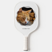 Moderne 2 foto's aangepaste tekst huisdier pickleball paddle (Achterkant)