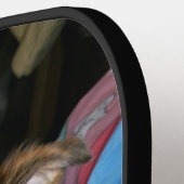 Moderne 2 Foto's - Collage Script Name Aangepaste Pickleball Paddle (Links Detail)