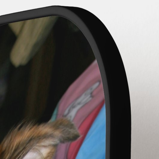 Moderne 2 Foto's - Collage Script Name Aangepaste  Pickleball Paddle (Links Detail)