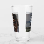 Moderne 2 foto's gratis drinken bruiloft opslaan v glas (Links)