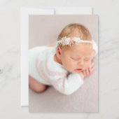 Moderne 2 foto's Overlay Welkom Geboorte Aankondiging (Achterkant)