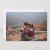 Moderne 2 foto's Verloving bewerkbare kleur overla Aankondiging (Achterkant)