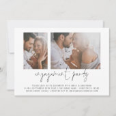 Moderne 2-fotoscriptentag kaart (Voorkant)