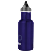 Moderne 2 Initialen en noem Small Blue Waterfles (Rechts)