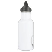 Moderne 2 Initialen + Naam Klein grijs en wit Waterfles (Links)