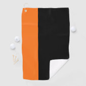 Moderne 2 kleuren | Pompoen en zwart Golfhanddoek (Insitu)
