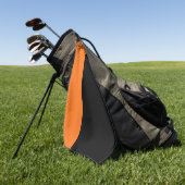 Moderne 2 kleuren | Pompoen en zwart Golfhanddoek (Groen)