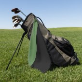 Moderne 2 kleuren | Varenblad en zwart Golfhanddoek (Groen)